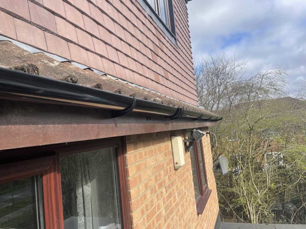 Guttering on house